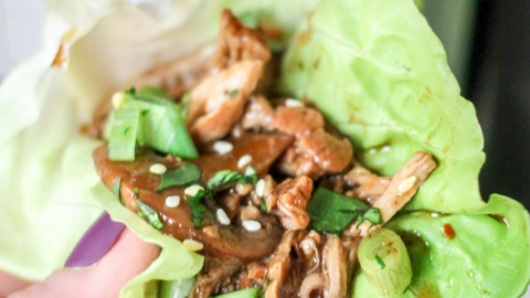 This Instant Pot Asian Pork recipe cooks up in just minutes, and is the perfect healthy dinner! Use the juicy meat in lettuce wraps, sliders, or a salad!