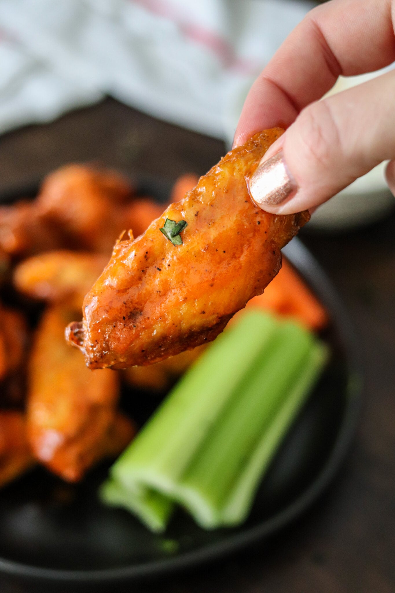 Air Fryer Buffalo Wings (fast & easy) • Domestic Superhero