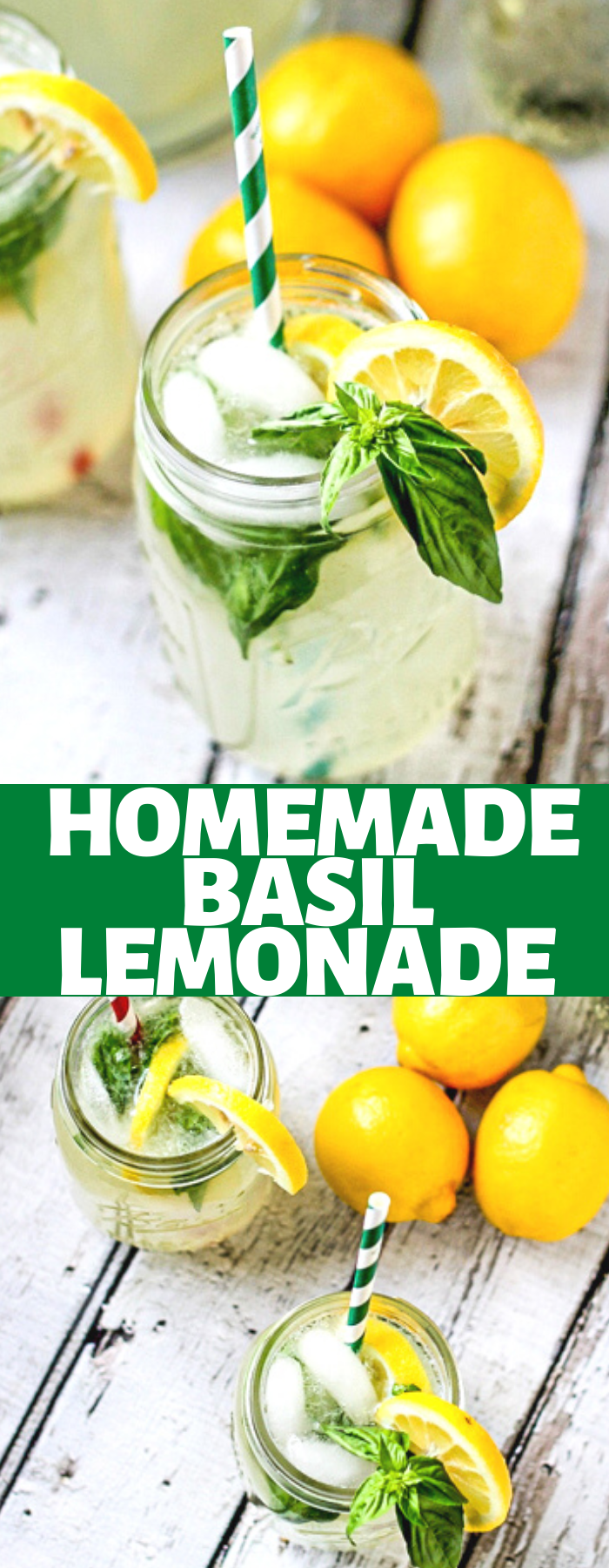 Homemade Basil Lemonade • Domestic Superhero