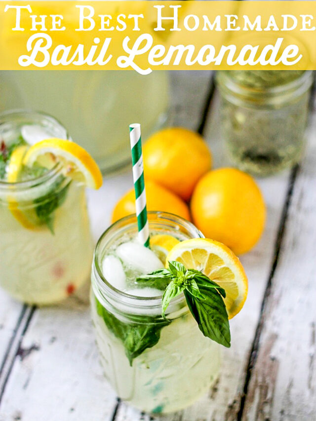 Fresh Basil Lemonade • Domestic Superhero