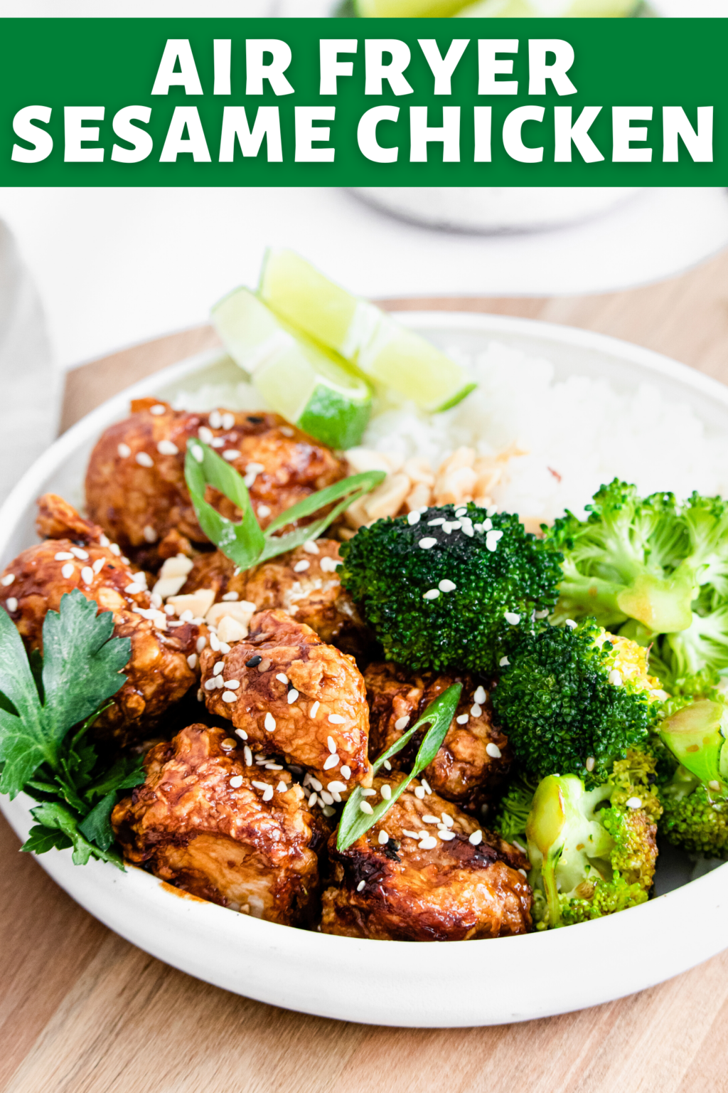 Air Fryer Sesame Chicken • Domestic Superhero