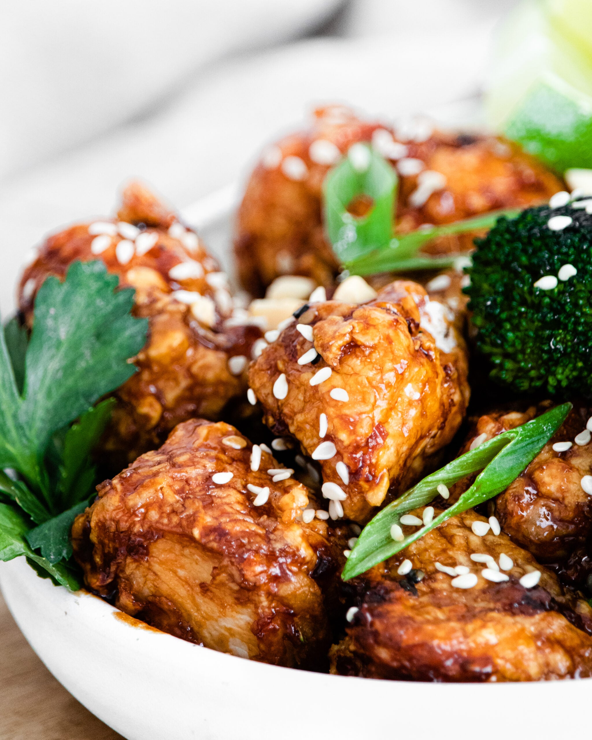 Air Fryer Sesame Chicken • Domestic Superhero