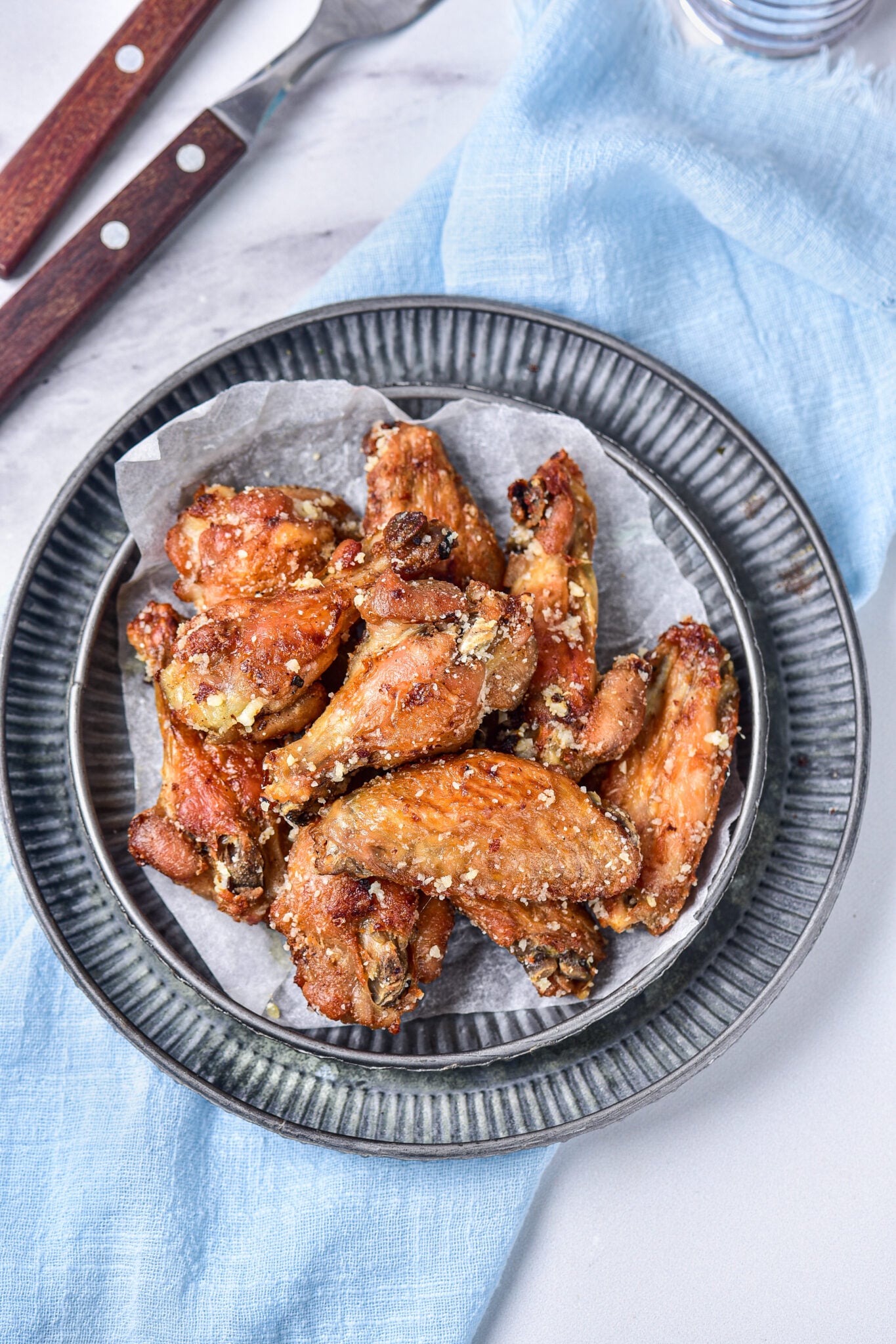 Garlic Parmesan Chicken Wings • Domestic Superhero