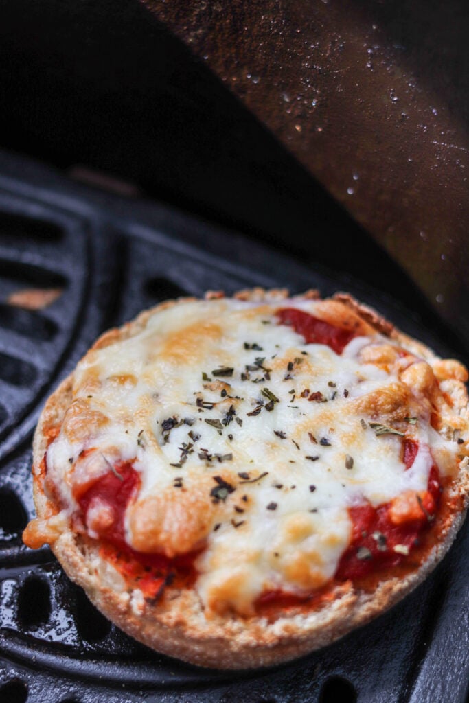 Air Fryer English Muffin Pizzas • Domestic Superhero