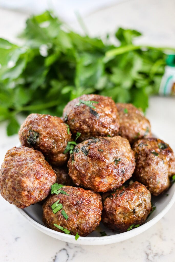 Air Fryer Meatballs (homemade) • Domestic Superhero